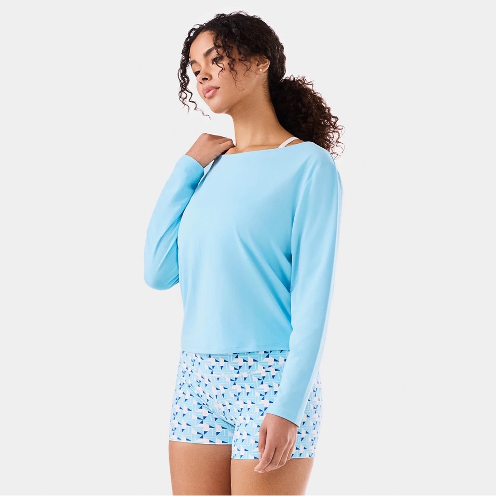 Light Blue Long Sleeve Women's Top